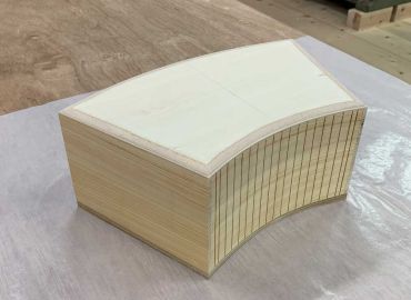 個人依頼特注木地｜扇面型飾り箱