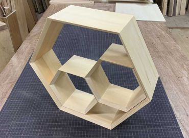 個人依頼特注木地｜六角飾り台